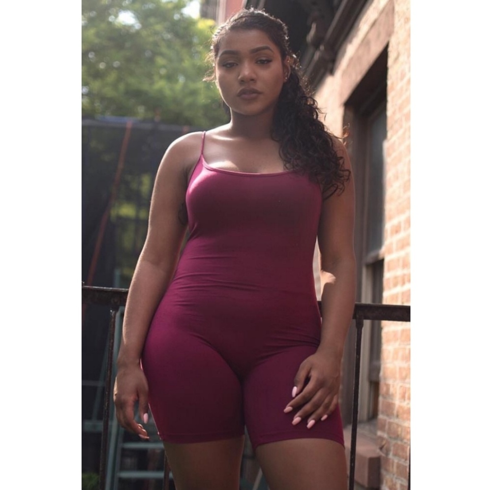 Burgundy Romper